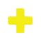 5S Supplies 5S Corner Markers, 2 in W., 6 in L., 0.003 in Thickness, 25 PK VSX-ROUND-YELLOW - alternate 1
